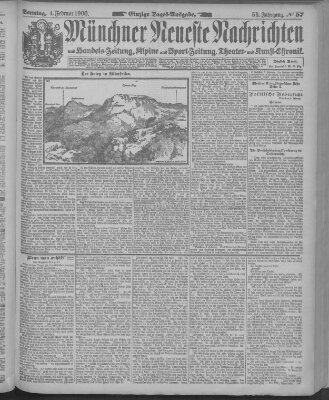 Münchner neueste Nachrichten Sonntag 4. Februar 1900