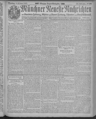 Münchner neueste Nachrichten Montag 5. Februar 1900