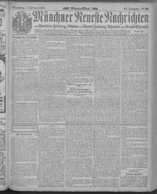 Münchner neueste Nachrichten Dienstag 6. Februar 1900