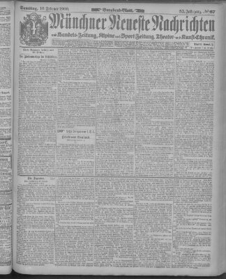 Münchner neueste Nachrichten Samstag 10. Februar 1900