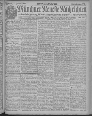 Münchner neueste Nachrichten Mittwoch 14. Februar 1900