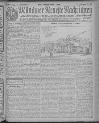 Münchner neueste Nachrichten Donnerstag 15. Februar 1900