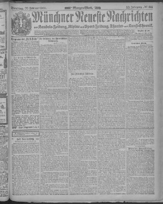 Münchner neueste Nachrichten Dienstag 20. Februar 1900