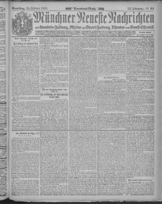 Münchner neueste Nachrichten Samstag 24. Februar 1900