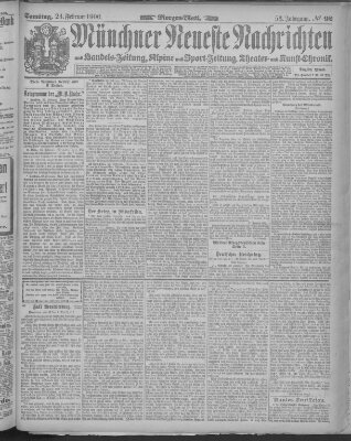 Münchner neueste Nachrichten Samstag 24. Februar 1900