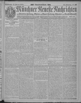 Münchner neueste Nachrichten Wednesday 28. February 1900