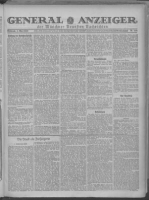 Münchner neueste Nachrichten Mittwoch 1. Mai 1929