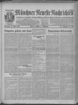 Münchner neueste Nachrichten Sonntag 12. Mai 1929