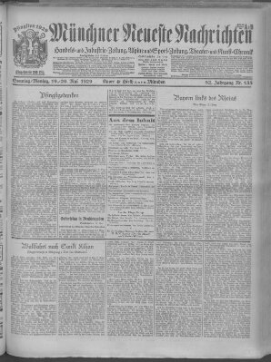 Münchner neueste Nachrichten Montag 20. Mai 1929