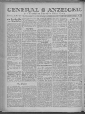 Münchner neueste Nachrichten Donnerstag 23. Mai 1929