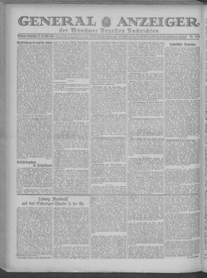 Münchner neueste Nachrichten Mittwoch 29. Mai 1929