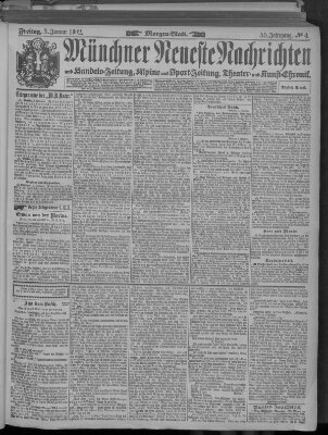 Münchner neueste Nachrichten Freitag 3. Januar 1902