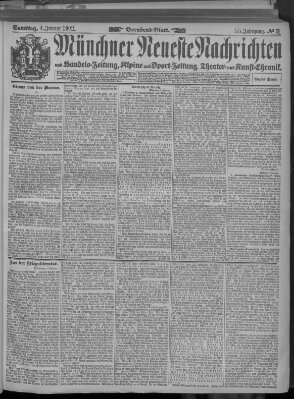 Münchner neueste Nachrichten Samstag 4. Januar 1902