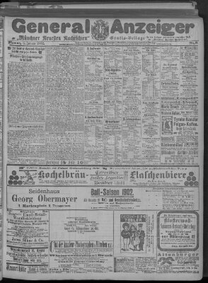 Münchner neueste Nachrichten Montag 6. Januar 1902