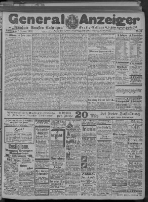 Münchner neueste Nachrichten Dienstag 7. Januar 1902