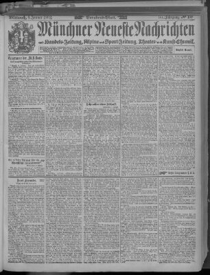 Münchner neueste Nachrichten Mittwoch 8. Januar 1902