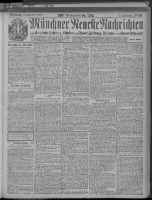 Münchner neueste Nachrichten Mittwoch 15. Januar 1902