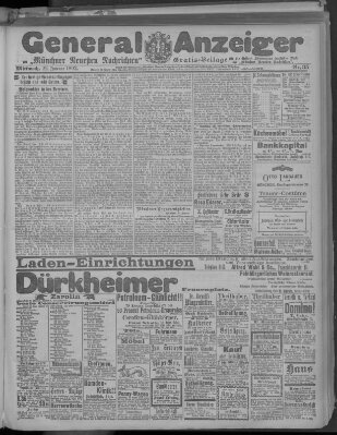 Münchner neueste Nachrichten Mittwoch 22. Januar 1902