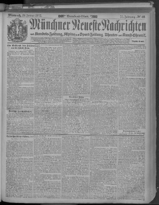 Münchner neueste Nachrichten Mittwoch 29. Januar 1902