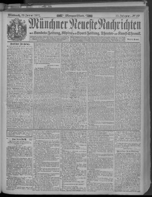 Münchner neueste Nachrichten Mittwoch 29. Januar 1902