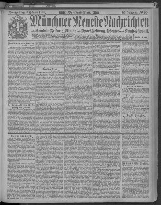 Münchner neueste Nachrichten Donnerstag 6. Februar 1902