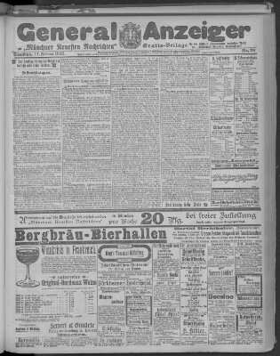 Münchner neueste Nachrichten Dienstag 11. Februar 1902