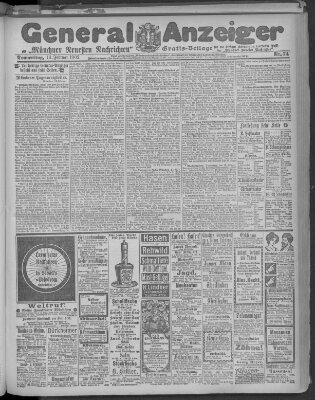 Münchner neueste Nachrichten Donnerstag 13. Februar 1902