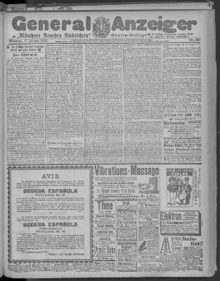 Münchner neueste Nachrichten Montag 17. Februar 1902