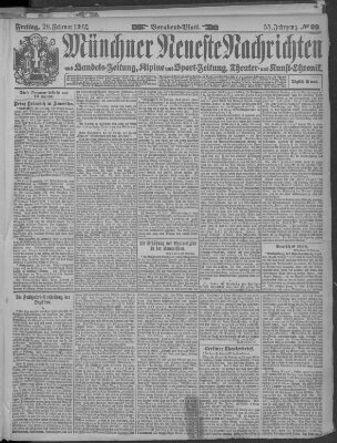 Münchner neueste Nachrichten Freitag 28. Februar 1902