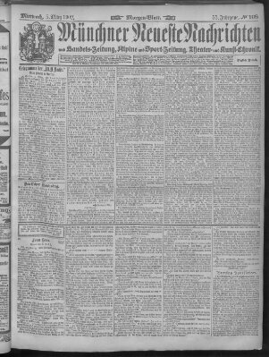 Münchner neueste Nachrichten Mittwoch 5. März 1902