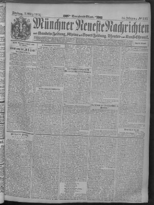 Münchner neueste Nachrichten Freitag 7. März 1902