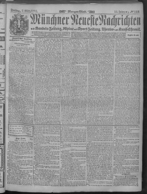 Münchner neueste Nachrichten Freitag 7. März 1902