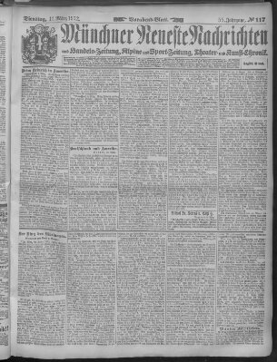 Münchner neueste Nachrichten Dienstag 11. März 1902