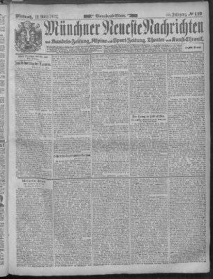 Münchner neueste Nachrichten Mittwoch 12. März 1902