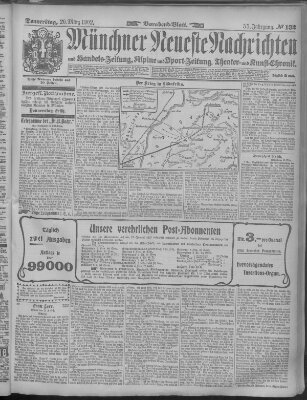 Münchner neueste Nachrichten Donnerstag 20. März 1902