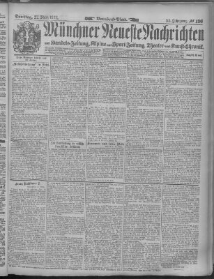 Münchner neueste Nachrichten Samstag 22. März 1902