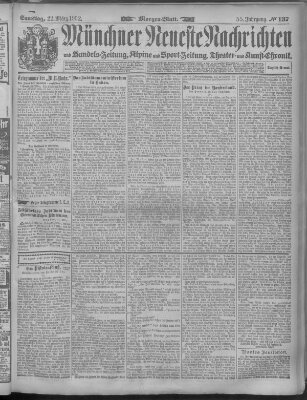 Münchner neueste Nachrichten Samstag 22. März 1902