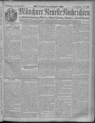 Münchner neueste Nachrichten Sonntag 23. März 1902