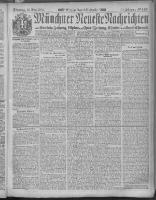 Münchner neueste Nachrichten Dienstag 25. März 1902