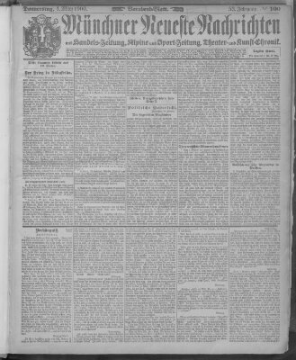 Münchner neueste Nachrichten Donnerstag 1. März 1900