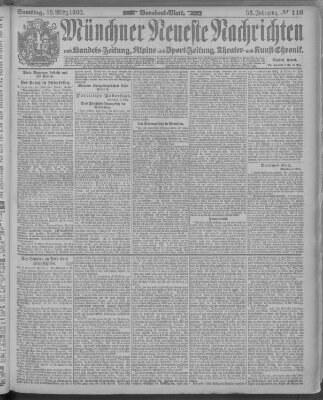 Münchner neueste Nachrichten Samstag 10. März 1900