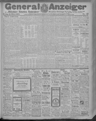 Münchner neueste Nachrichten Freitag 16. März 1900