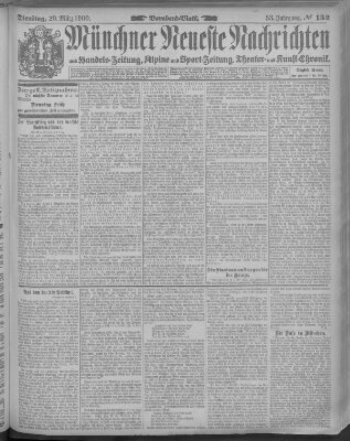 Münchner neueste Nachrichten Dienstag 20. März 1900