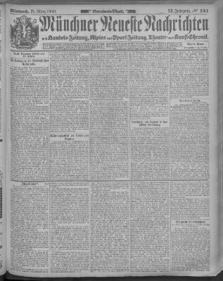 Münchner neueste Nachrichten Mittwoch 21. März 1900