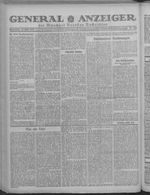 Münchner neueste Nachrichten Donnerstag 18. April 1929