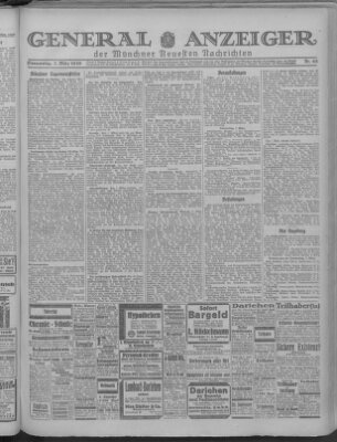 Münchner neueste Nachrichten Donnerstag 7. März 1929