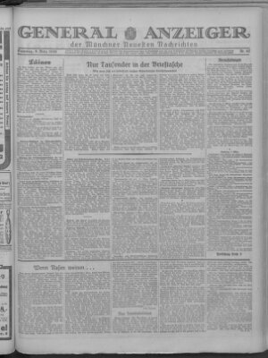 Münchner neueste Nachrichten Samstag 9. März 1929