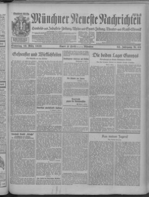 Münchner neueste Nachrichten Sonntag 10. März 1929