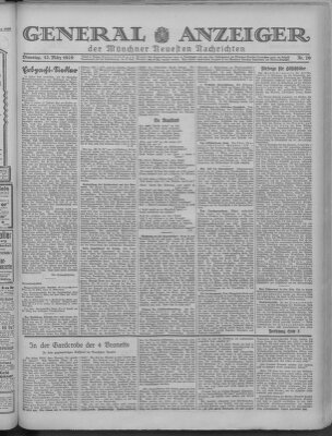 Münchner neueste Nachrichten Dienstag 12. März 1929