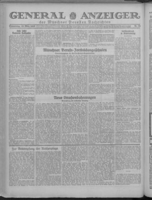 Münchner neueste Nachrichten Donnerstag 21. März 1929